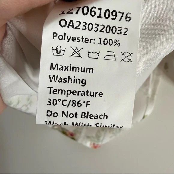 Commense Rosebud Floral Midi Sundress White Pink Slit Corset Small NWT - Picture 9 of 15